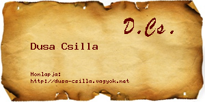 Dusa Csilla névjegykártya