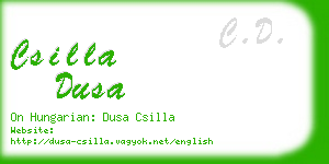 csilla dusa business card